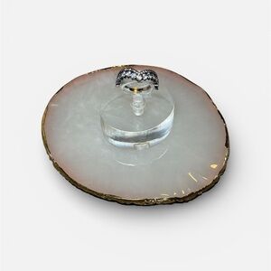 Vintage crown ring, can be worn to enhance wedding ring. Cubic zirconia stones.